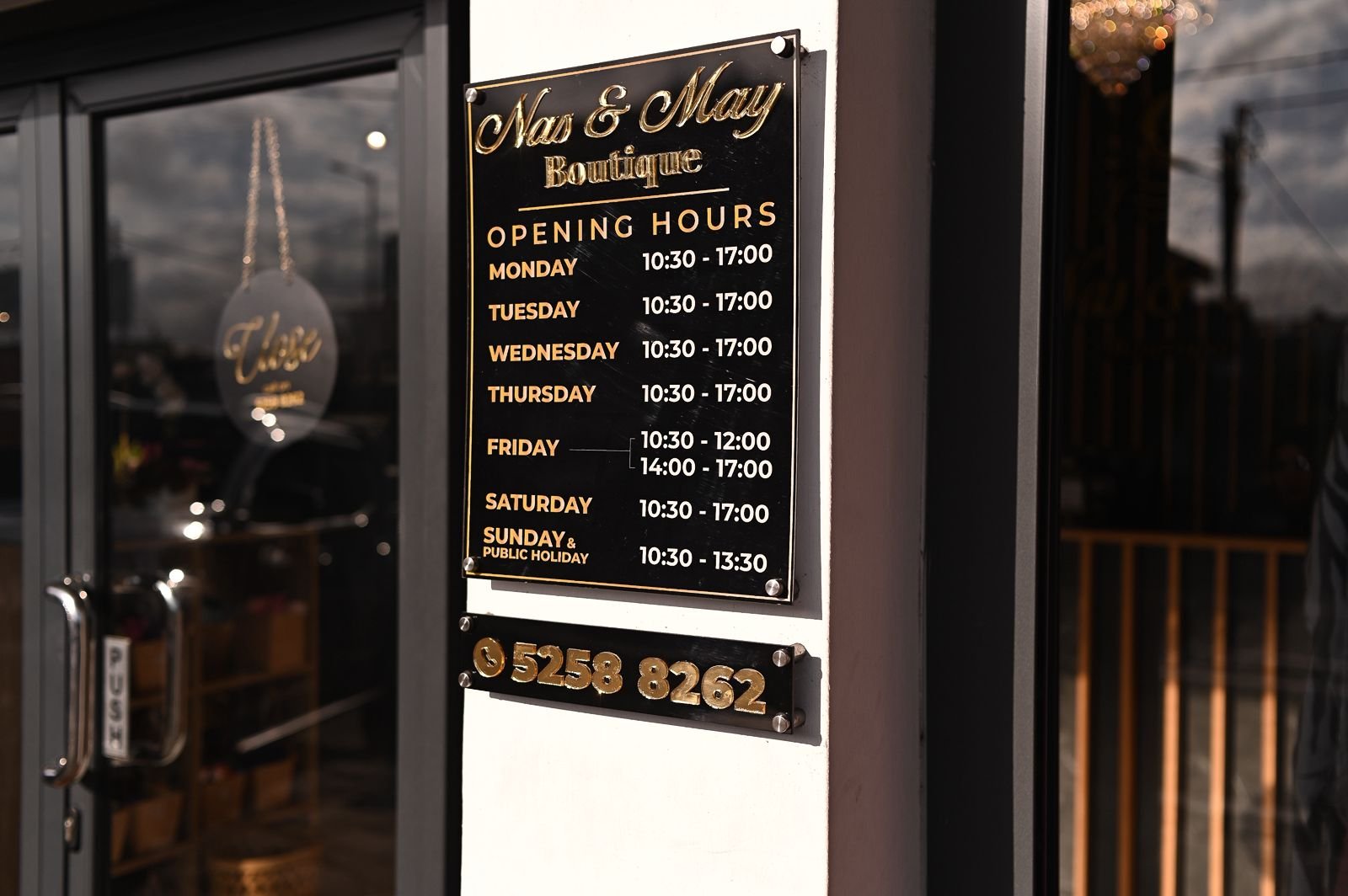 Nas & May Boutique opening hours